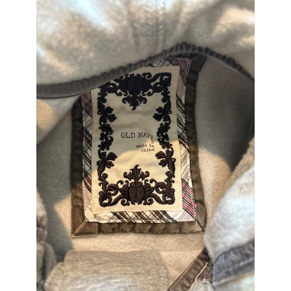 Old Navy Babydoll Hooded Light Grey Sweater - Picture 5 of 7